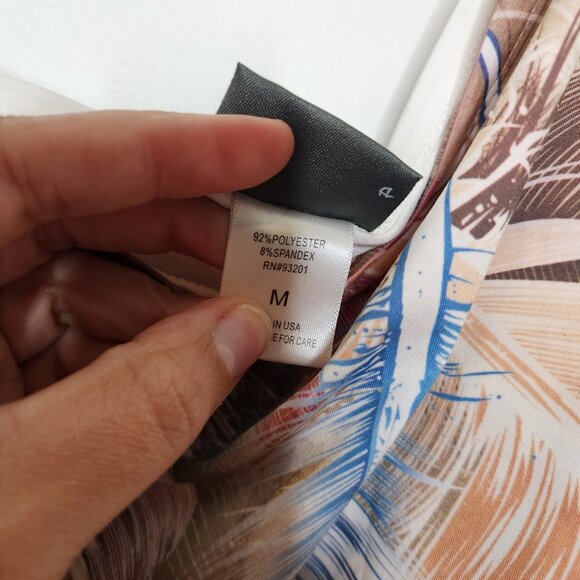 Vintage Dots one shoulder boho feather print Y2K dress size M - Picture 9 of 11